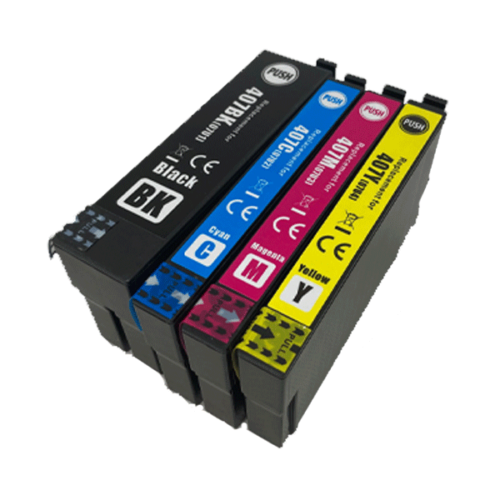 Compatible Epson 407 Set of 4 Ink Cartridges (Black, Cyan, Magenta, Yellow)